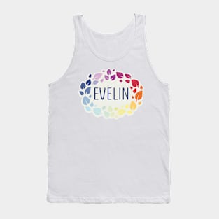 Evelin name with colorful leaves Tank Top